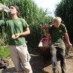 Alex und Flo bei der Arbeit